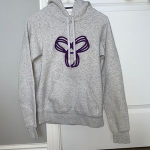Tna grey specked hoodie with purple logo size S